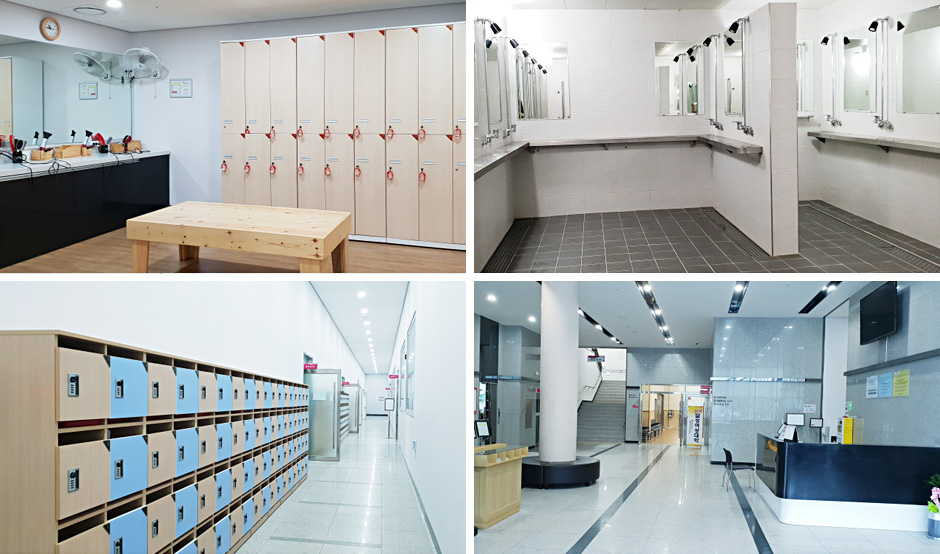 부대시설(탈의실, 샤워실, 대여락카, 안내접수처) 사진