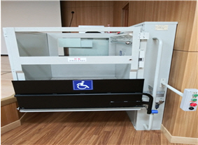 장애인 전용 승강기 내구 사진